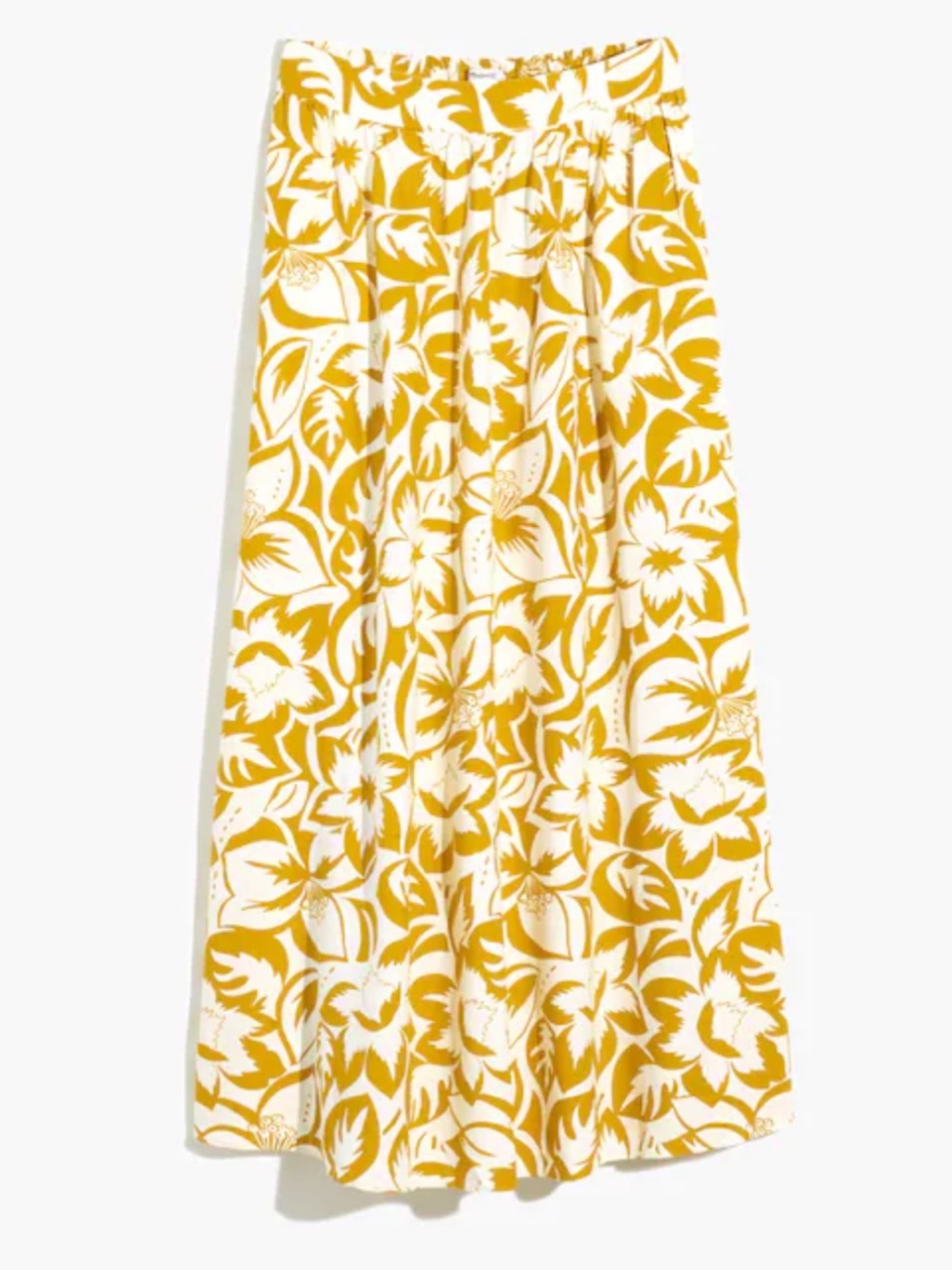 Madewell linen blend tropical floral maxi skirt XXL